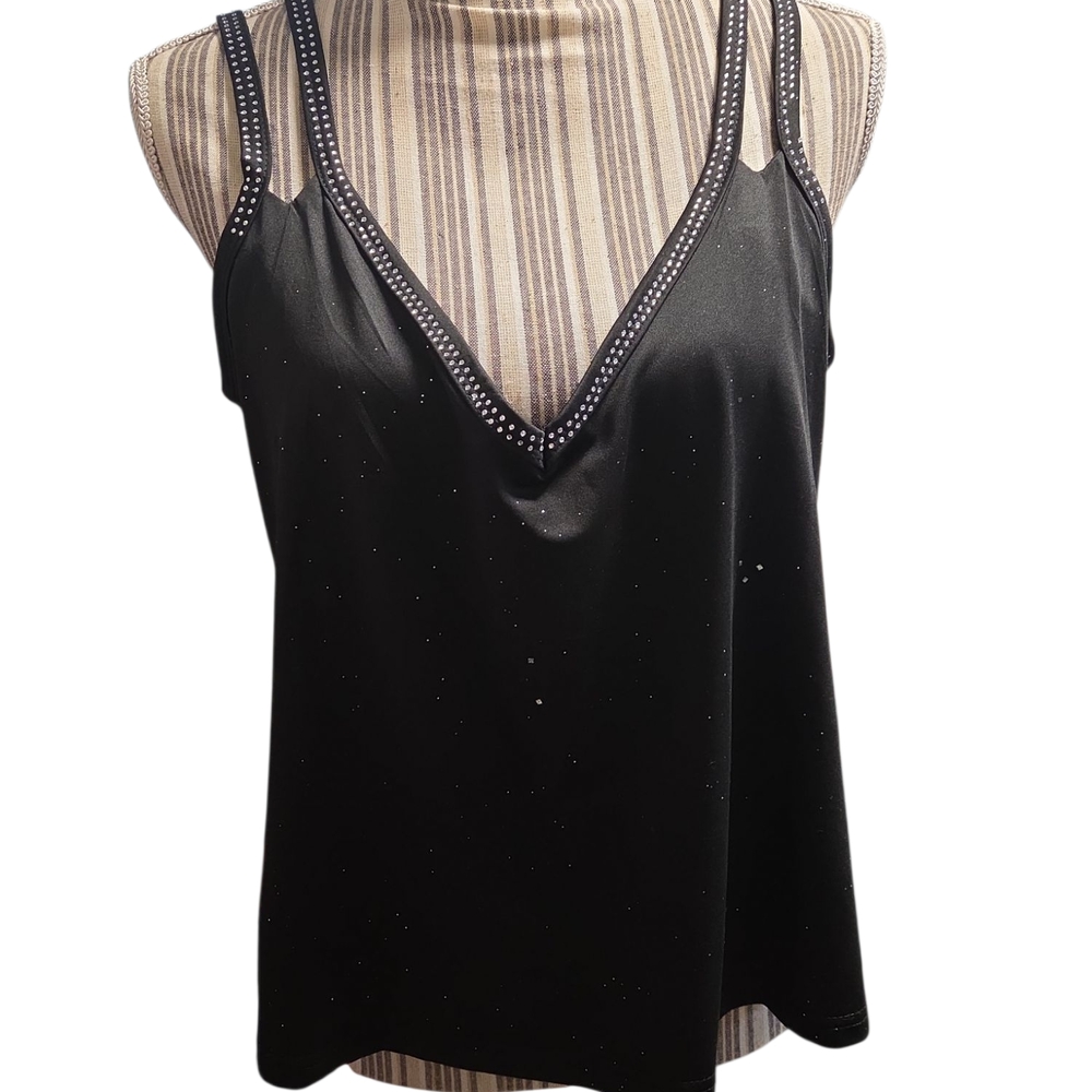 Elegant Sparkly Black Women's Top